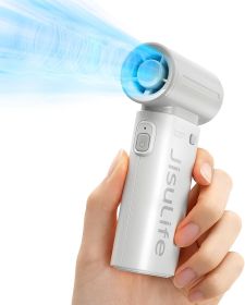Portable Handheld Fan9, Turbo Power High Speed Air [18H Max Cooling Time], 5 Gear Wind, 5000mAh Rechargeable, Mini Pocket Design (Color: Grey   5000mAh)